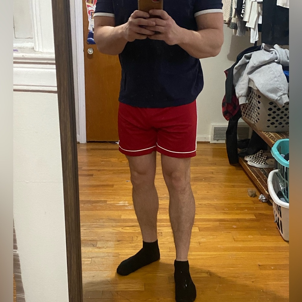 Adidas red shorts